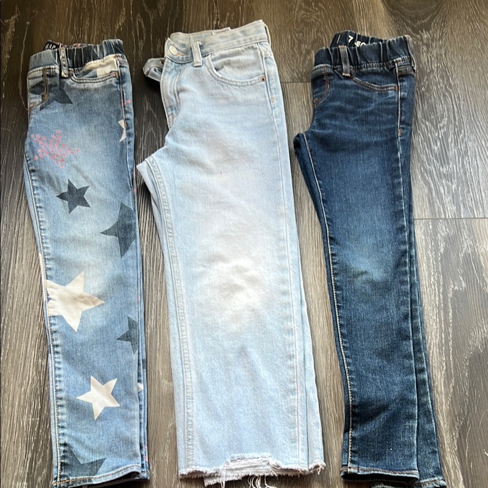 3/ Bundle Gap Kids & Old Navy Jeggings & High Rise Slouchy Jeans